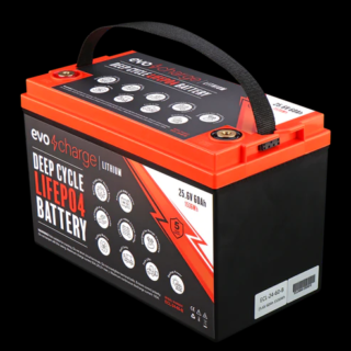 EvoCharge 24V 60Ah LiFePO4 Lithium Battery (24.6V 60Ah - Bluetooth)